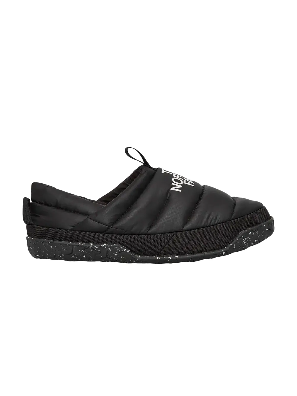 Женские ботинки The North Face Nuptse Mule стеганые из рипстопа — изображение 1 из 1, черный/белый