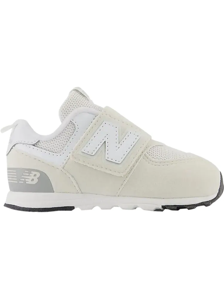 Детские кроссовки New Balance 574 NEW-B Hook & Loop Wide — изображение 1 из 1, кремовый/белый