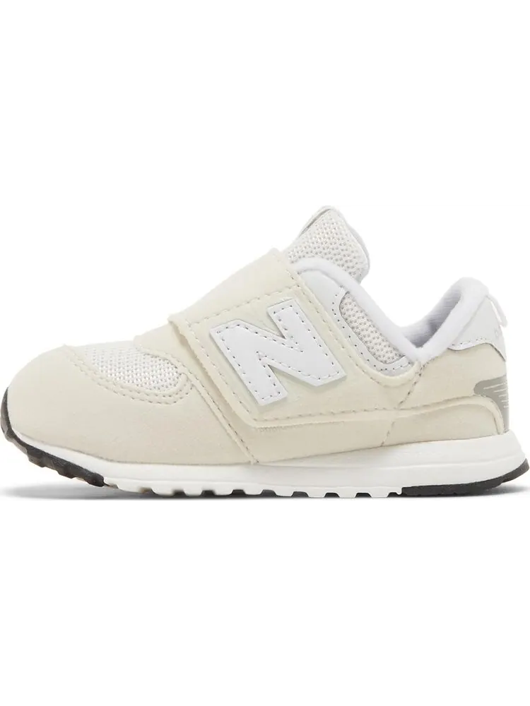 Детские кроссовки New Balance 574 NEW-B Hook & Loop — изображение 3 из 4, кремовый/белый