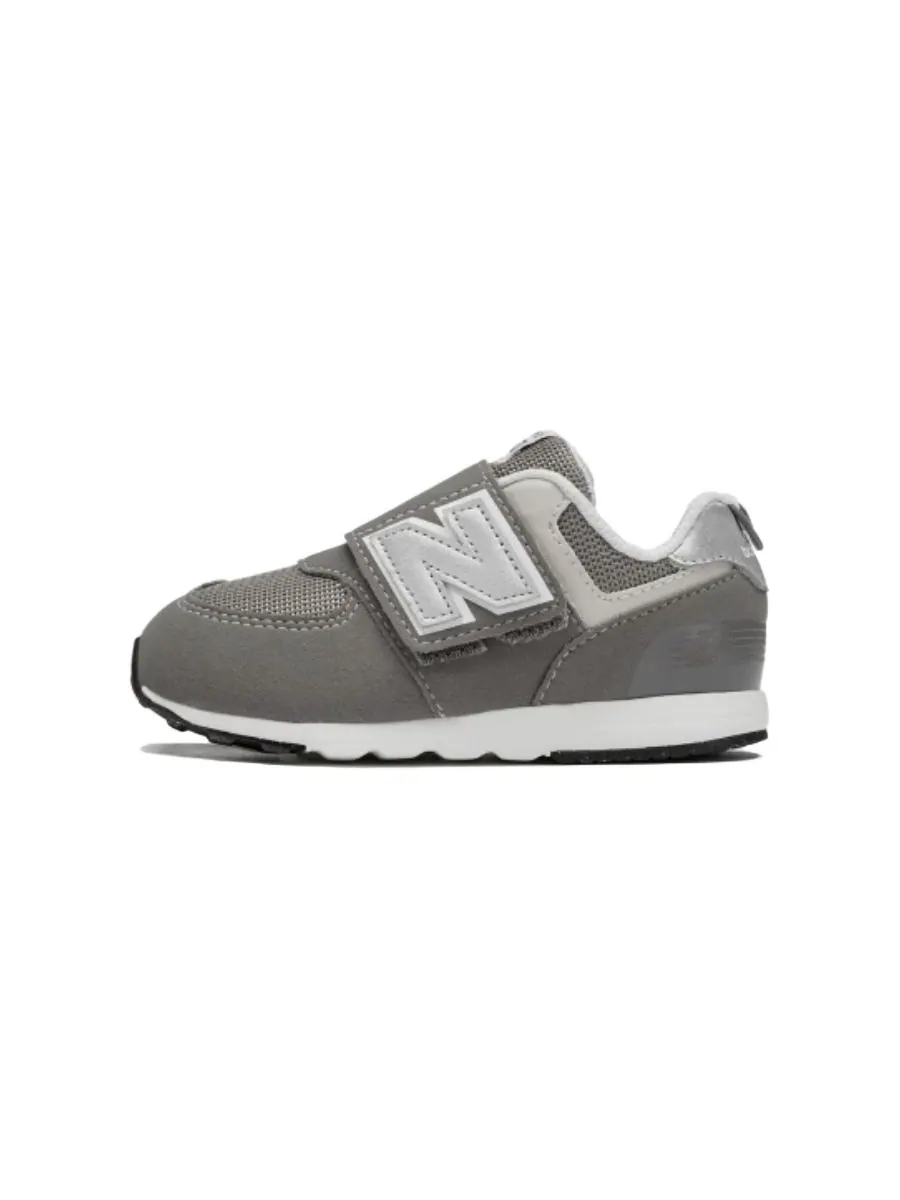 Детские кроссовки New Balance 574 NEW-B Hook & Loop — изображение 1 из 6, серый/белый