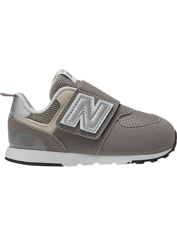 Детские кроссовки New Balance 574 NEW-B Hook & Loop X-Wide — изображение 1 из 1, серый/белый