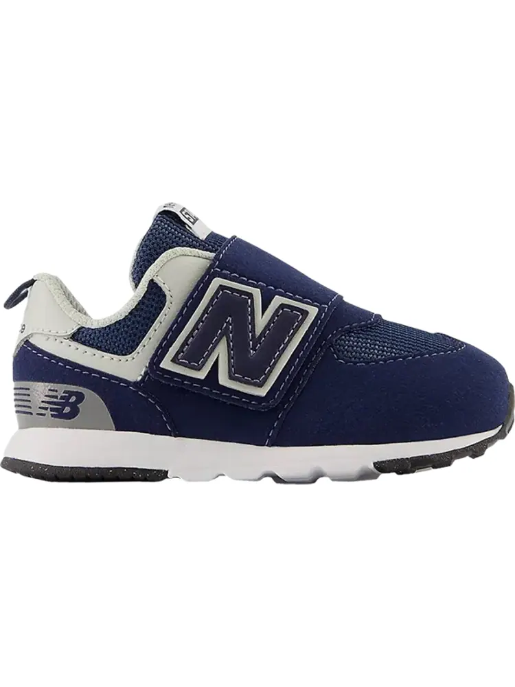 Кроссовки New Balance 574 New-B Hook & Loop Toddler 'Navy White' — изображение 1 из 1, синий