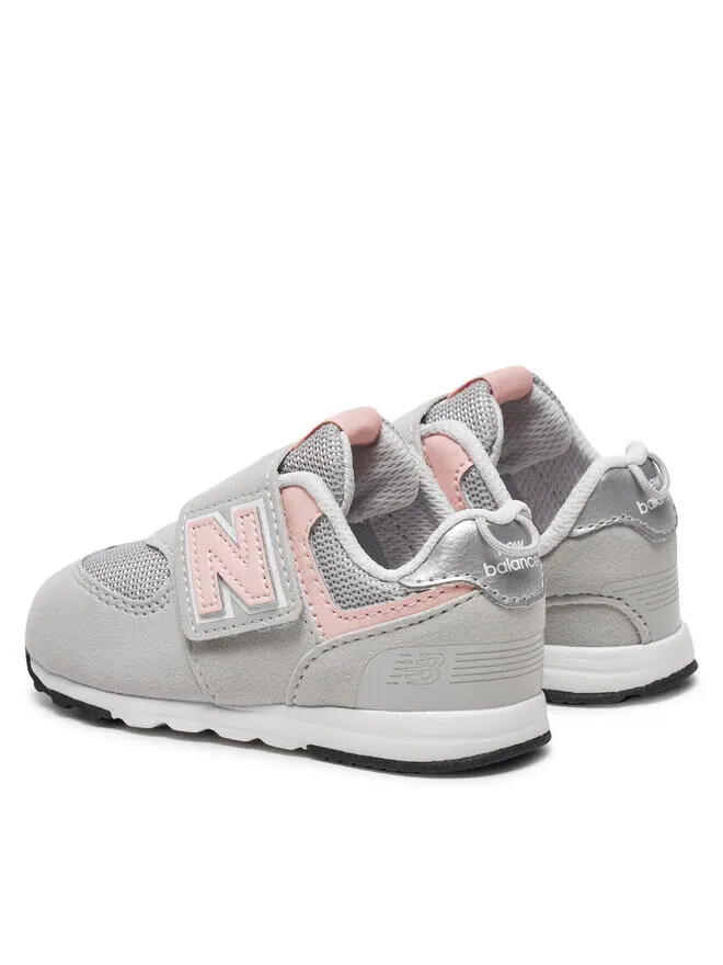 Детские кроссовки New Balance 574 NEW-B Hook & Loop — изображение 3 из 4, серый/розовый