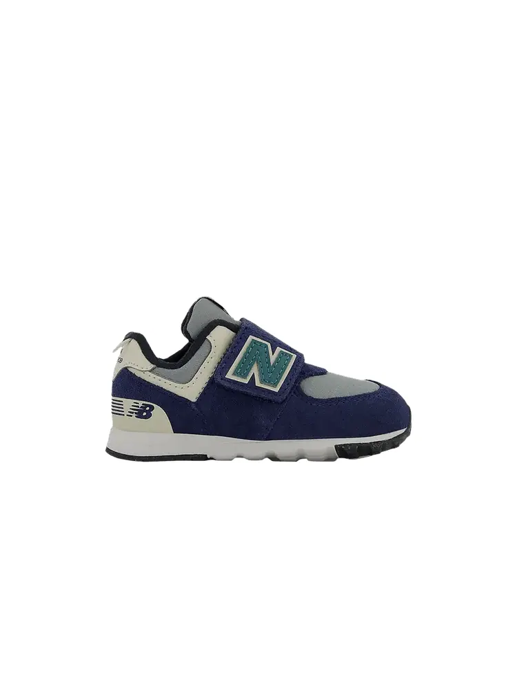 Кроссовки New Balance 574 New-B Hook & Loop Toddler Navy Slate Grey — изображение 1 из 1, темно-синий серый