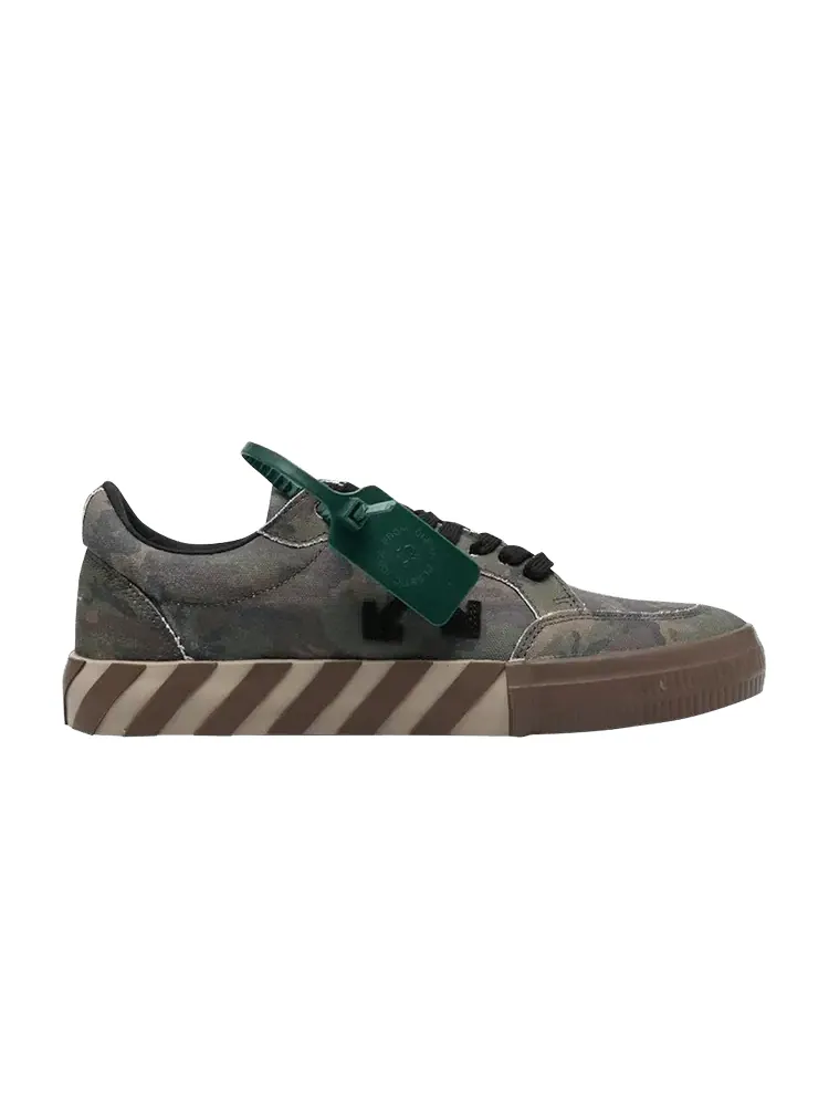Кроссовки Off-White Off-White Vulc Sneaker 'Camo' — изображение 1 из 1, зеленый/коричневый
