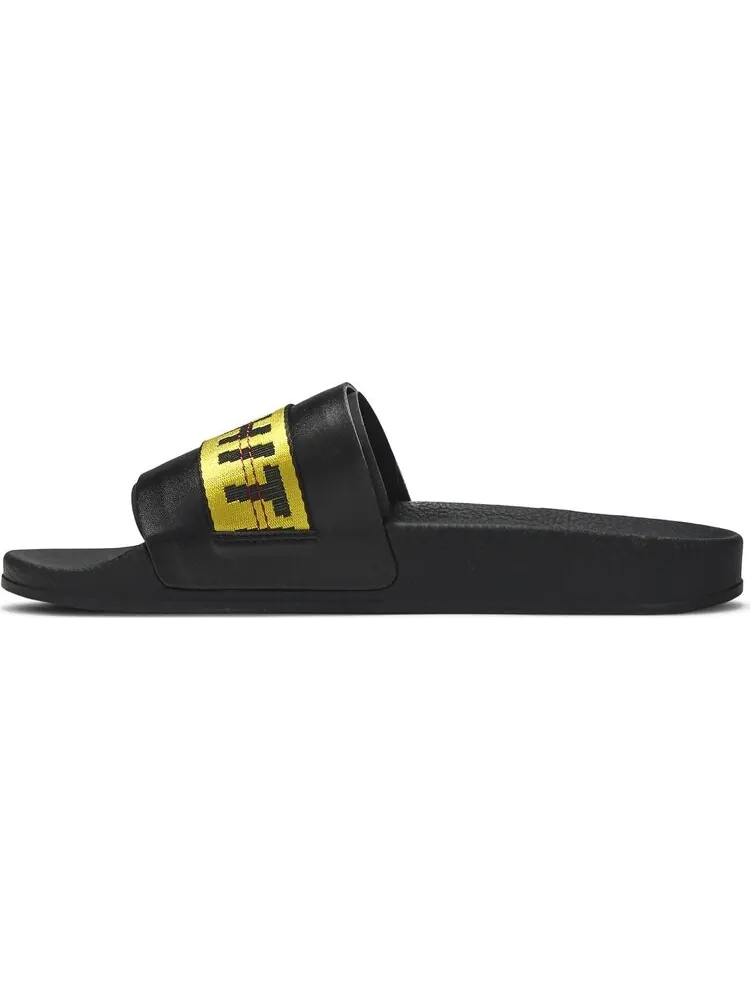 Сандалии Off-White Sliders Black Yellow — изображение 3 из 8, черный