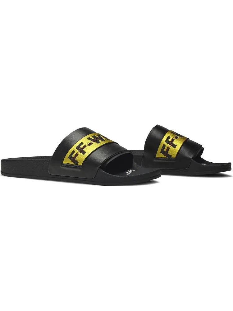 Сандалии Off-White Sliders Black Yellow — изображение 8 из 8, черный