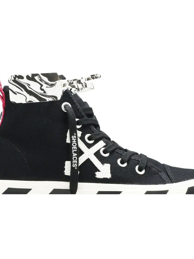 Кроссовки Off-White Off-White Vulc Sneaker Mid 'Black White' — изображение 3 из 9, черный/белый/розовый
