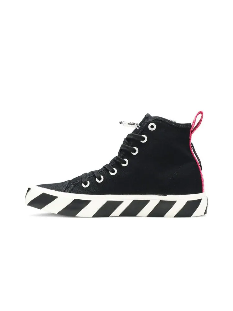 Кроссовки Off-White Off-White Vulc Sneaker Mid 'Black White' — изображение 4 из 9, черный/белый/розовый