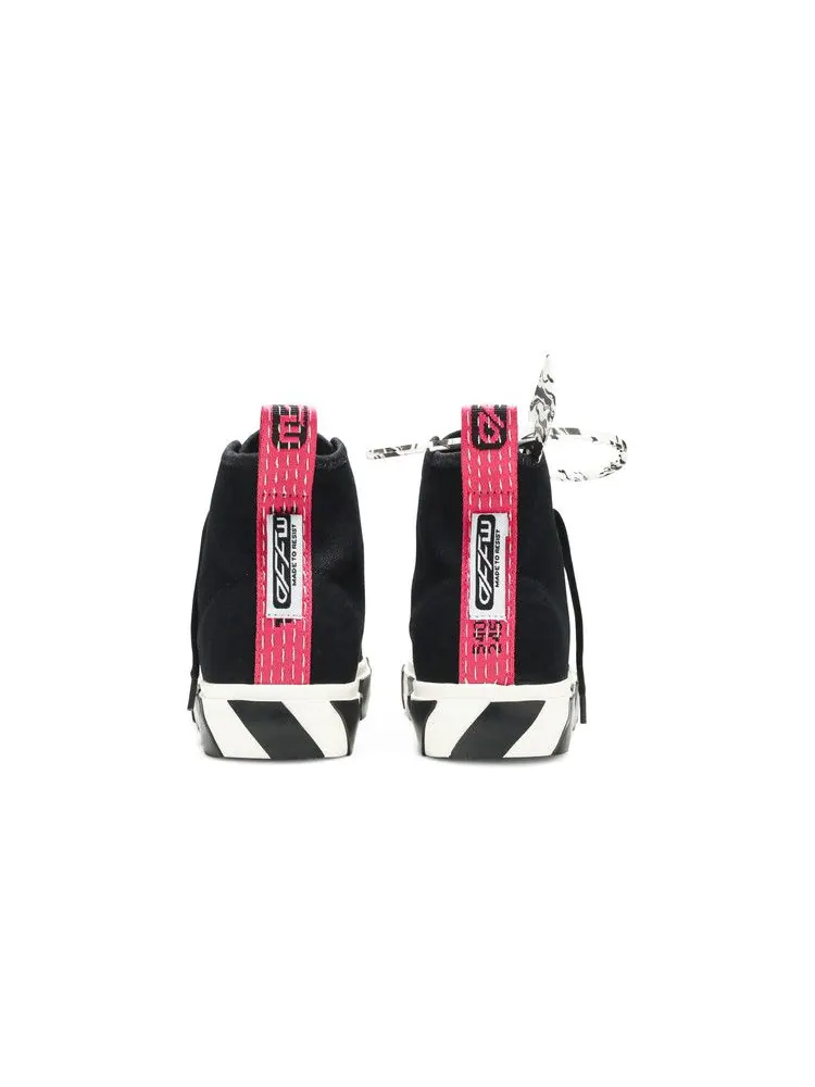 Кроссовки Off-White Off-White Vulc Sneaker Mid 'Black White' — изображение 7 из 9, черный/белый/розовый