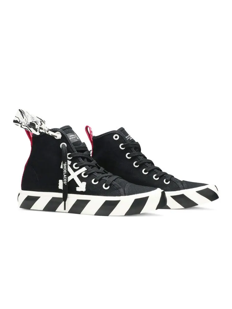 Кроссовки Off-White Off-White Vulc Sneaker Mid 'Black White' — изображение 9 из 9, черный/белый/розовый