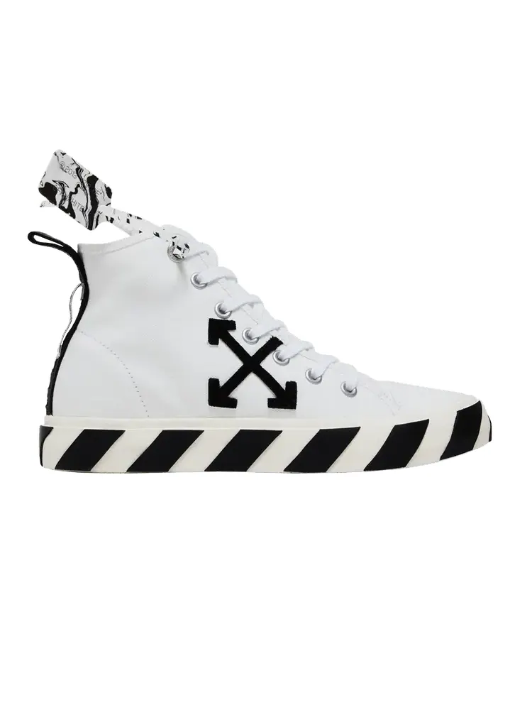 Кроссовки Off-White Off-White Vulc Sneaker Mid 'White Black' — изображение 1 из 9, белый/черный