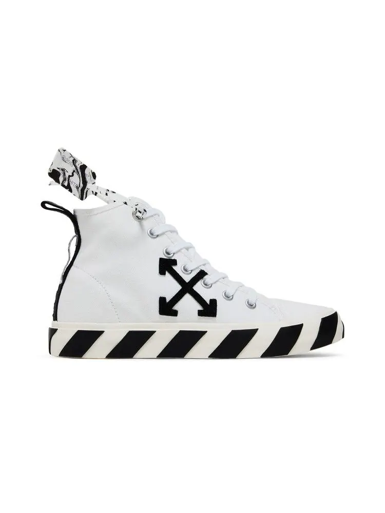 Кроссовки Off-White Off-White Vulc Sneaker Mid 'White Black' — изображение 2 из 9, белый/черный