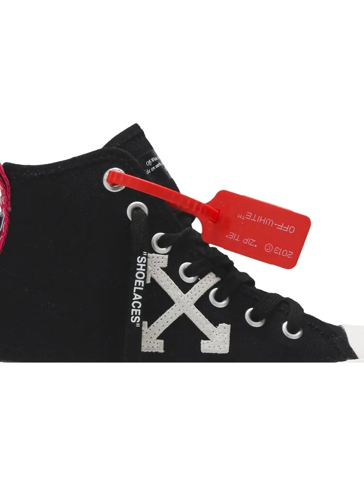 Кроссовки Off-White Vulc Sneaker Mid Black White — изображение 2 из 8, черный