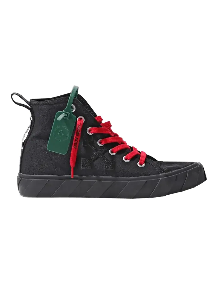 Кроссовки Off-White Off-White Vulc Sneaker Mid 'Black Red' — изображение 1 из 1, черный/черный