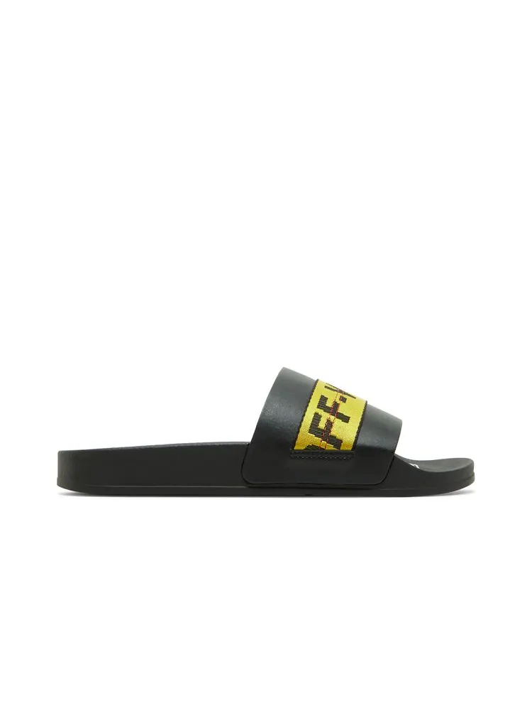 Шлепанцы Off-White Industrial Sliders 'Black Yellow'
