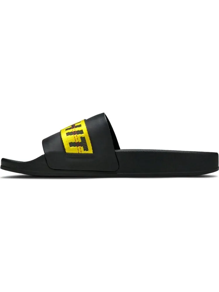 Сандалии Off-White Sliders Black Yellow — изображение 3 из 8, черный