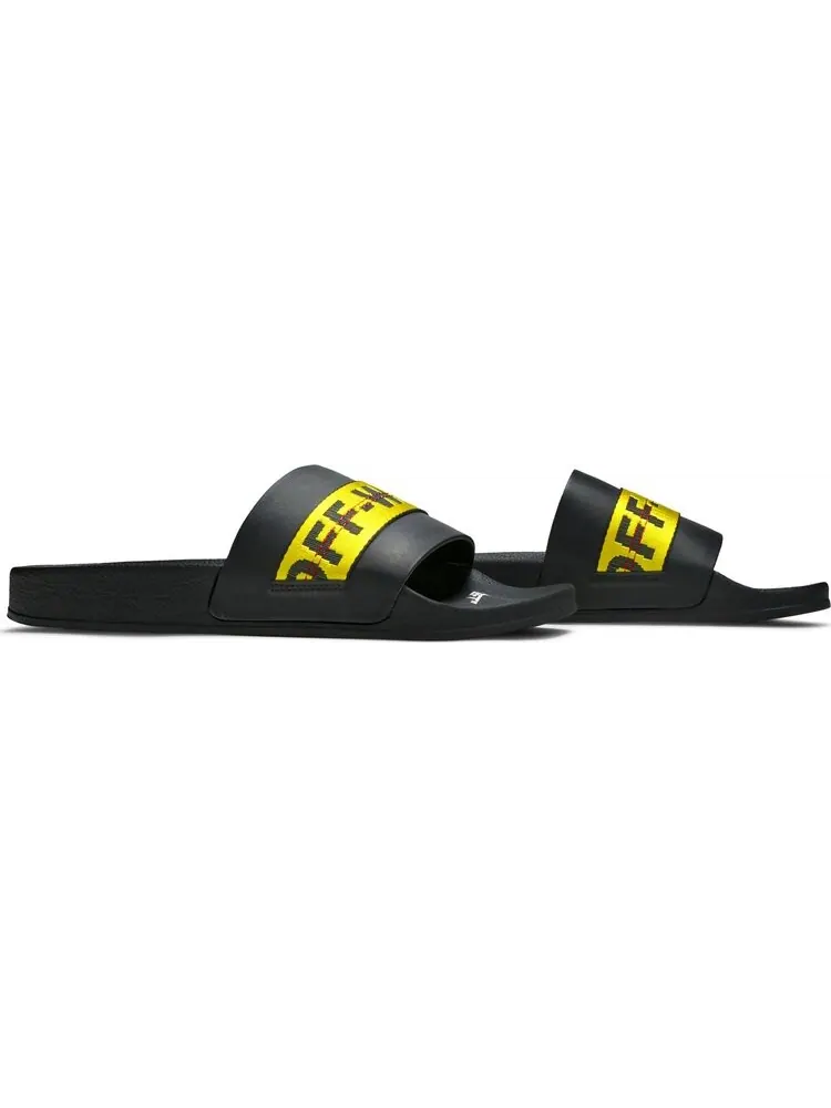 Сандалии Off-White Sliders Black Yellow — изображение 8 из 8, черный