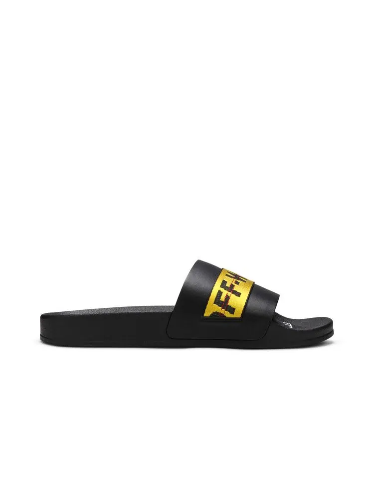 Сандалии Off-White Off-White Industrial Sliders 'Black Yellow' — изображение 2 из 9, черный/желтый