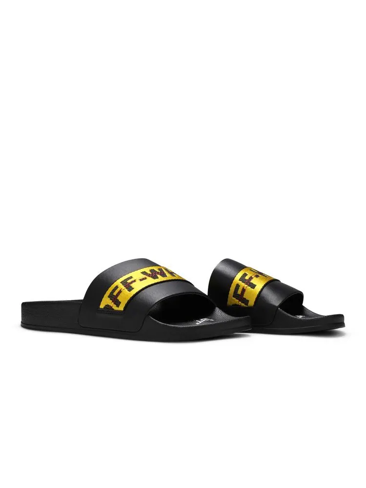 Сандалии Off-White Off-White Industrial Sliders 'Black Yellow' — изображение 9 из 9, черный/желтый