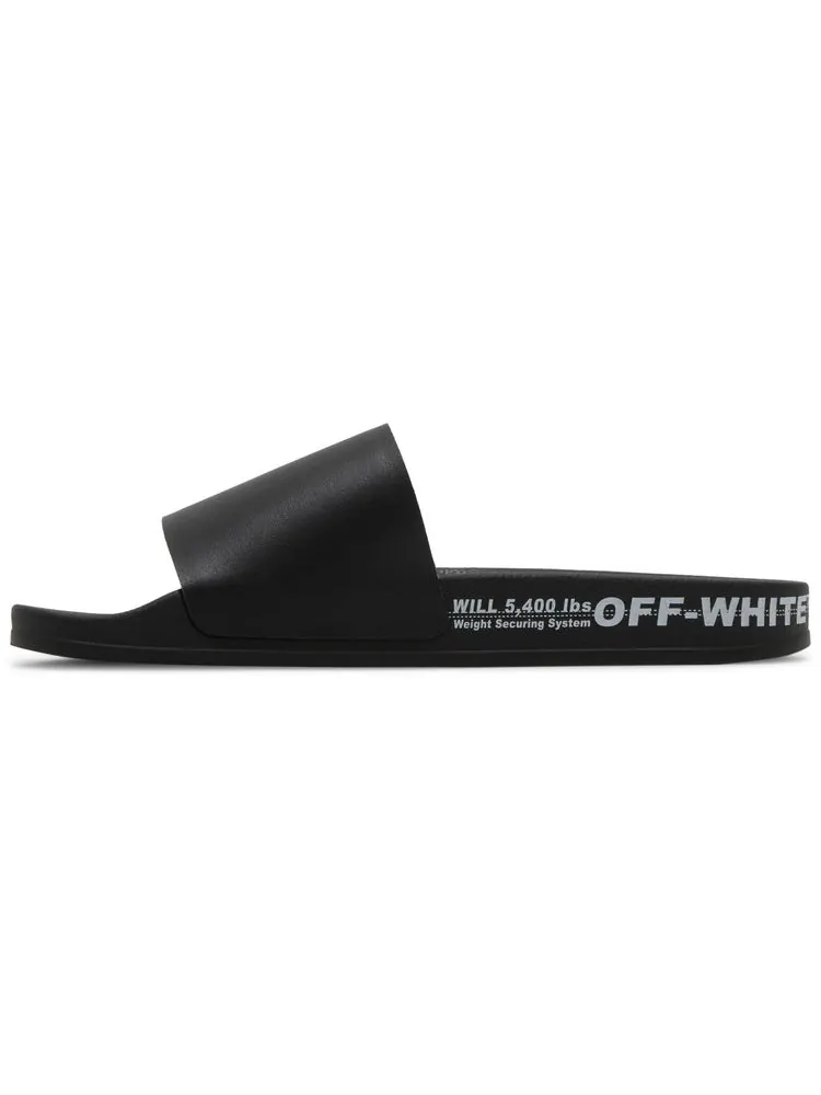 Шлепанцы Off-White Industrial Belt Sliders 'Black' — изображение 3 из 8, черный