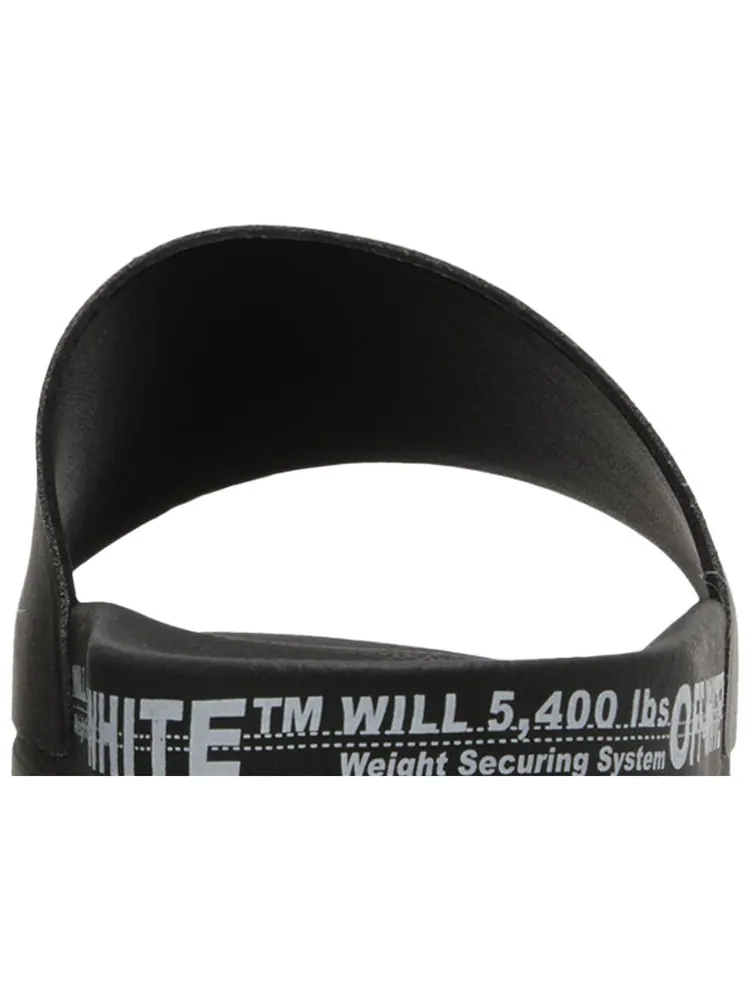 Шлепанцы Off-White Industrial Belt Sliders 'Black' — изображение 7 из 8, черный