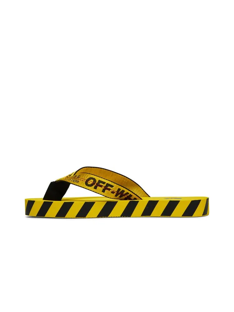 Кроссовки Off-White Industrial Flip Flops 'Logo Tape - Yellow' 2021 — изображение 3 из 8, желтый