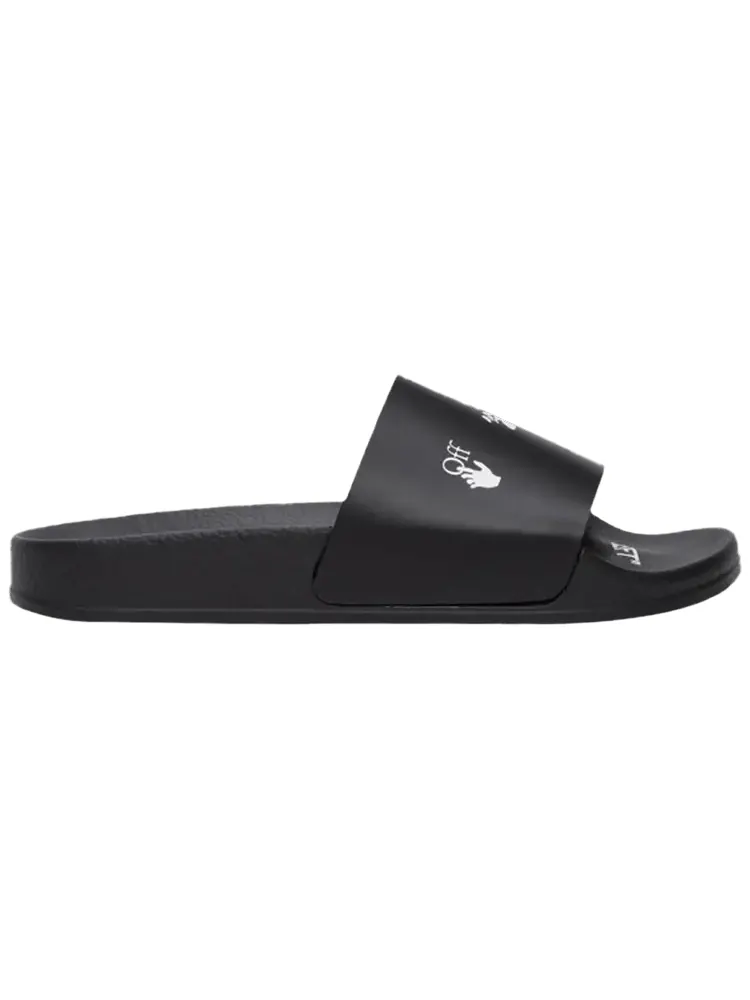 Шлепанцы Off-White Wmns Pool Sliders 'Black' — изображение 1 из 1, черный