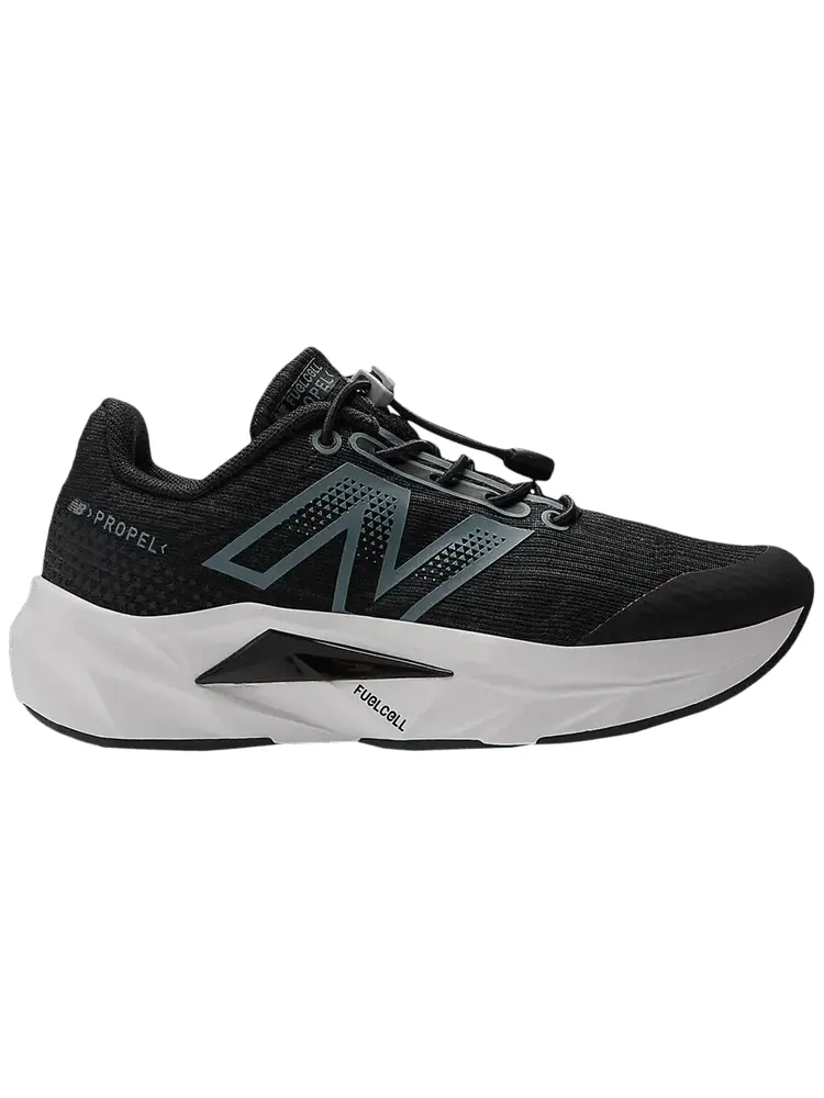 Кроссовки New Balance FuelCell Propel v5 Bungee Lace Little Kid 'Black Steel' — изображение 1 из 1, черный