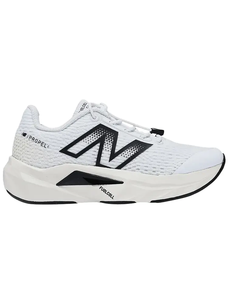 Кроссовки New Balance FuelCell Propel v5 Bungee Lace Little Kid 'White Black' — изображение 1 из 1, белый черный