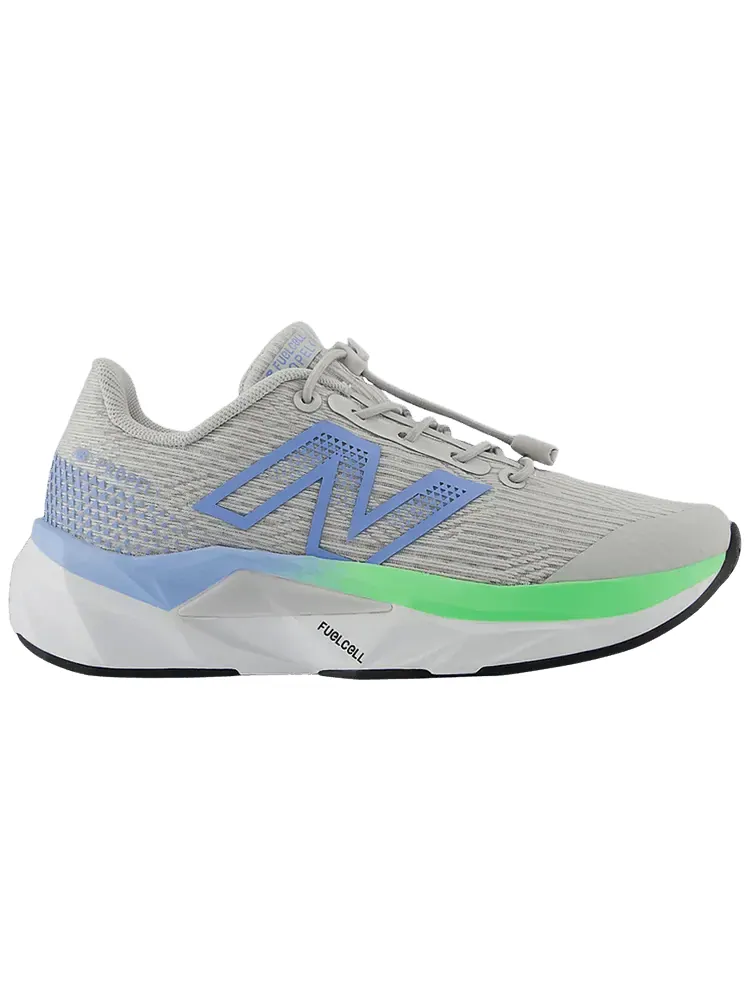 Кроссовки New Balance FuelCell Propel v5 Bungee Lace Little Kid 'Grey Matter Electric Sky Jade' — изображение 1 из 1, серый