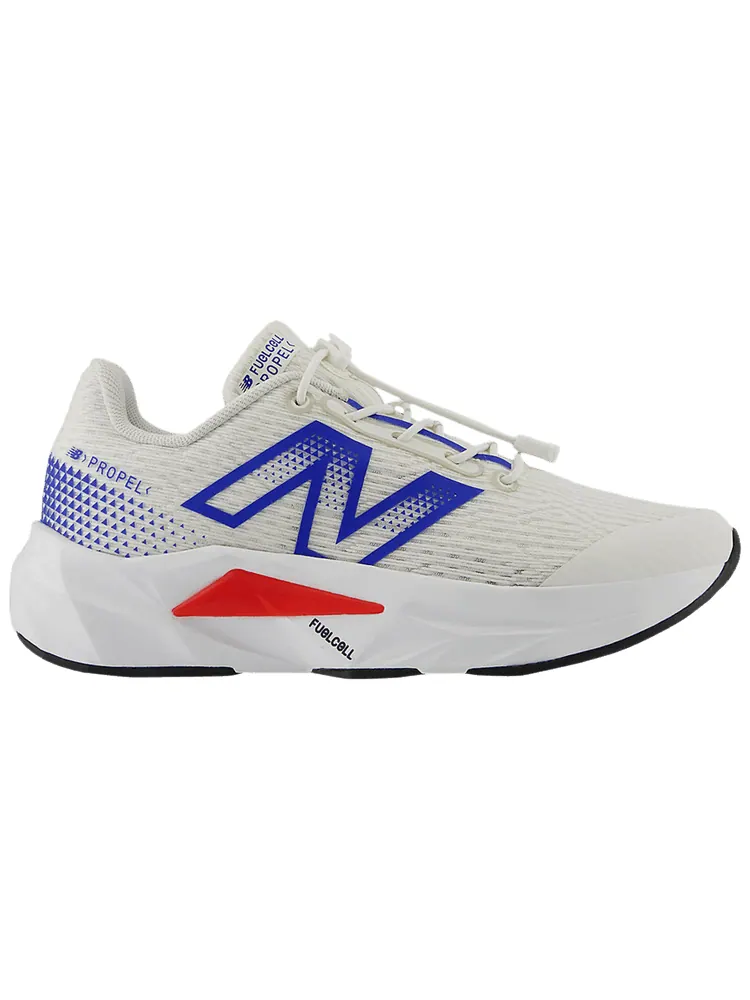 Кроссовки New Balance FuelCell Propel v5 Bungee Lace Little Kid Wide 'Sea Salt Royal True Red' — изображение 1 из 1, бежевый