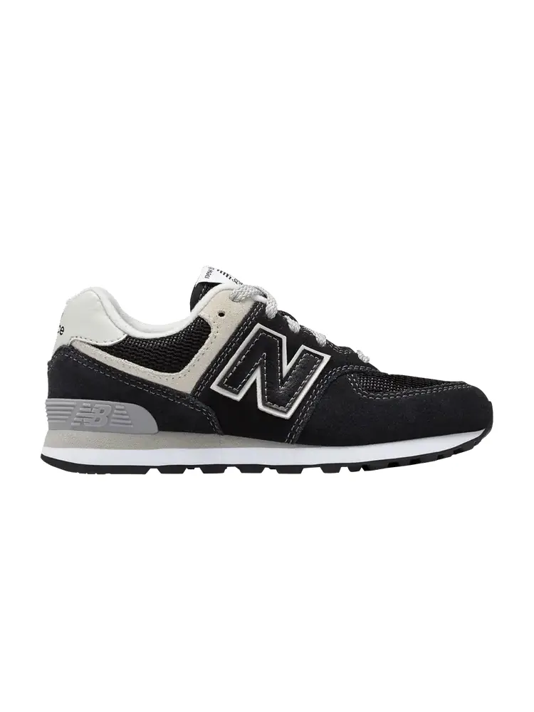 Кроссовки New Balance 574 Core Little Kid 'Black Grey' — изображение 1 из 1, черный/серый