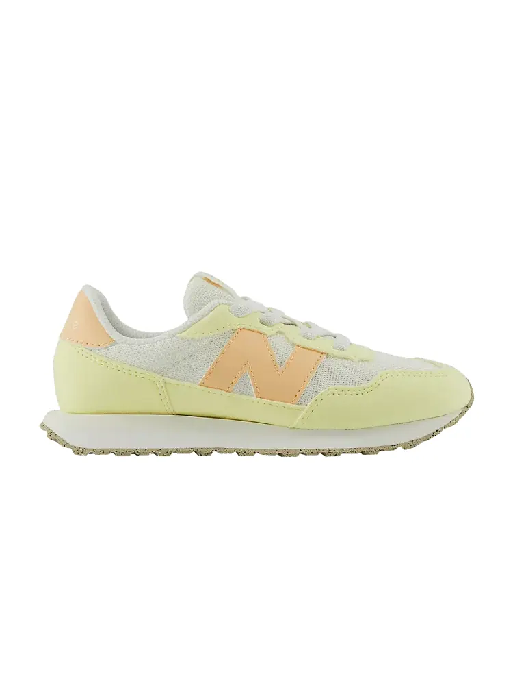 Кроссовки New Balance 237 Bungee Lace Little Kid Wide 'Yellow Peach Blossom Pink' — изображение 1 из 1, серый/розовый
