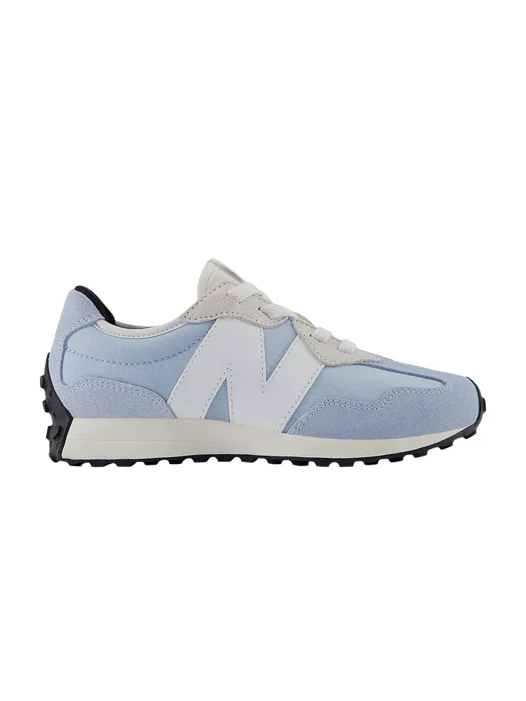 Кроссовки New Balance 327 Bungee Lace Little Kid Wide 'Light Chrome Blue' — изображение 1 из 1, светлый синий/белый
