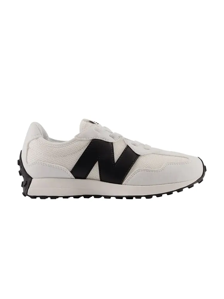 Кроссовки New Balance 327 Bungee Lace Little Kid Wide 'White Black' — изображение 1 из 1, белый/черный