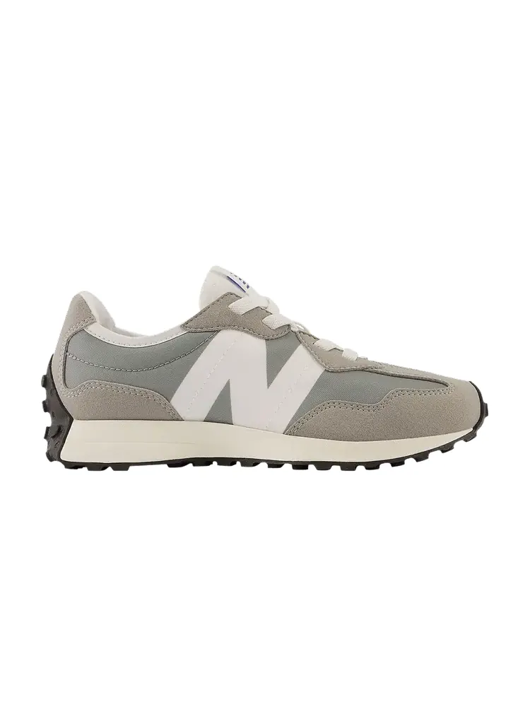Кроссовки New Balance 327 Bungee Lace Little Kid Wide 'Cement Grey' — изображение 1 из 1, серый/белый