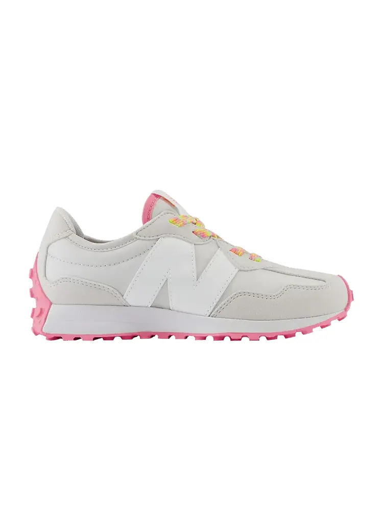 Кроссовки New Balance 327 Little Kid Wide 'Grey Matter Bright Pink' — изображение 1 из 1, серый/яркий розовый