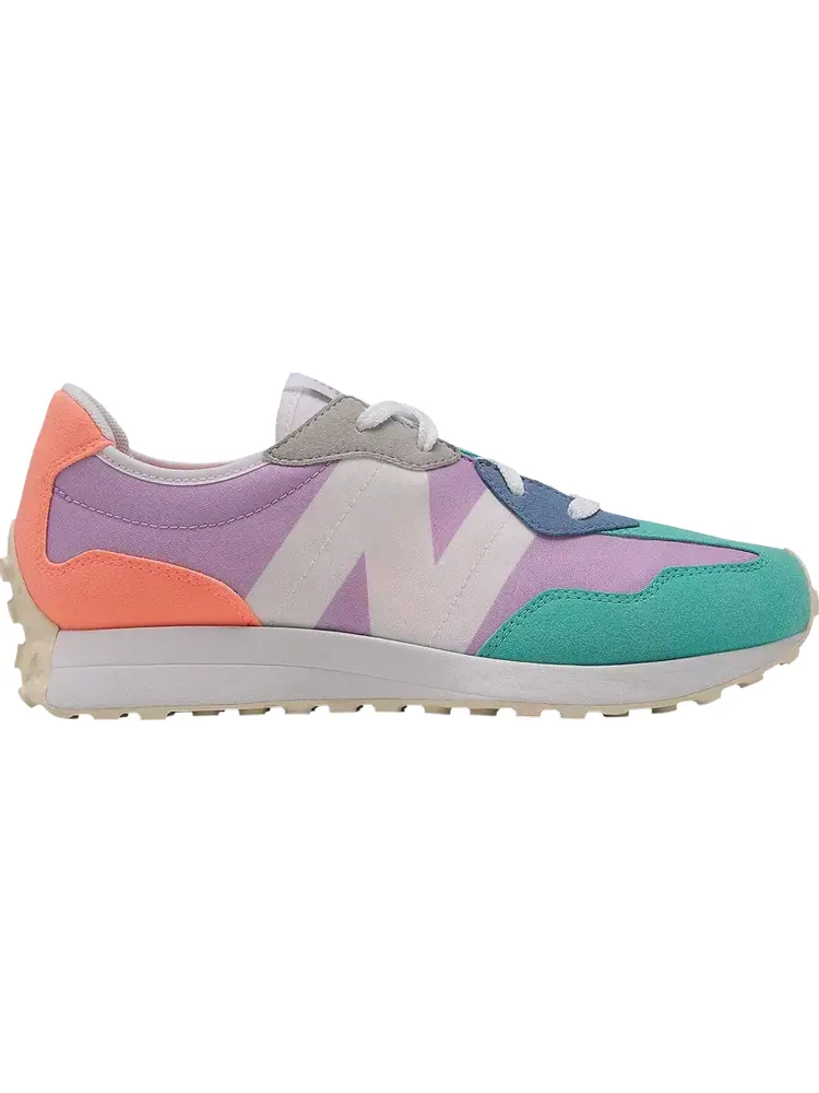 Кроссовки New Balance 327 Little Kid 'Dark Violet Glow Summer Jade' — изображение 1 из 1, мульти