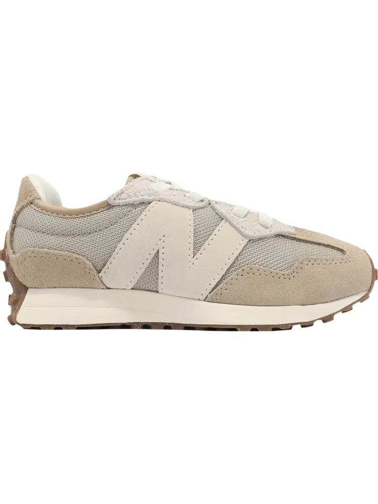 Кроссовки New Balance 327 Bungee Lace Little Kid Wide 'Moonbeam Macadamia Nut' — изображение 1 из 1, коричневый