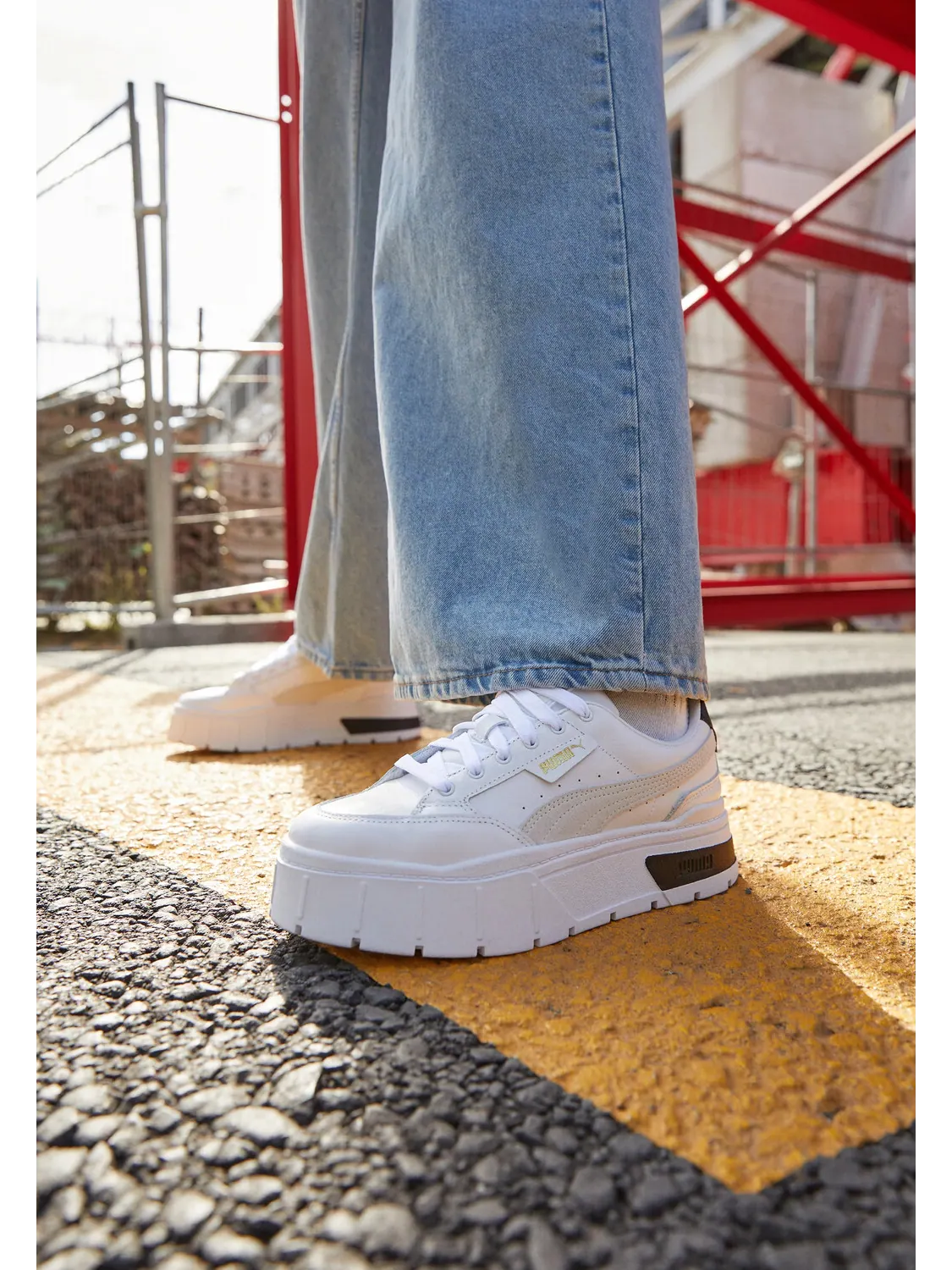 Кеды Puma Mayze Stack — изображение 6 из 6, белый/серый