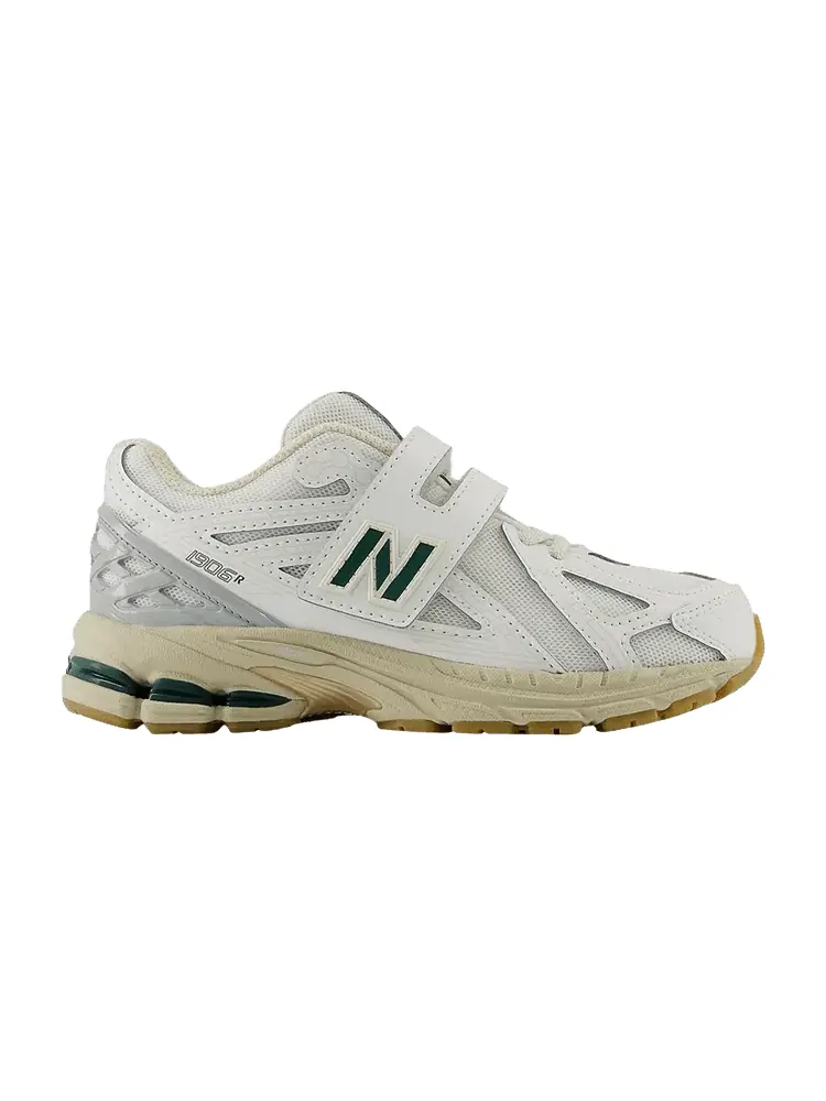 Кроссовки New Balance 1906R Hook & Loop Little Kid Wide White Green — изображение 1 из 1, белый зеленый