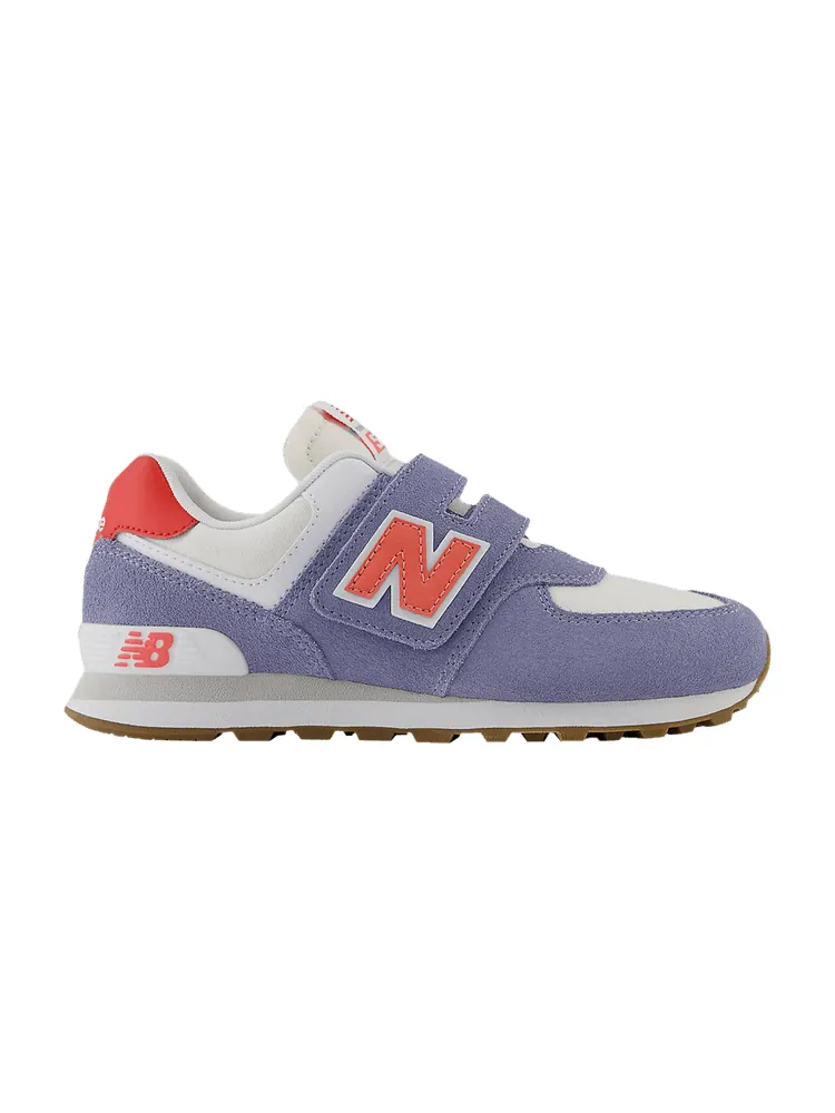 Кроссовки New Balance 574 Hook & Loop Little Kid Wide 'Dusk Shower Drifting Red' — изображение 1 из 1, красный
