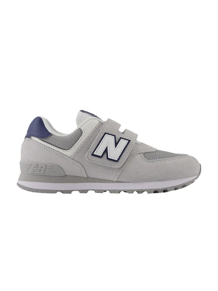 Кроссовки New Balance 574 Hook & Loop Little Kid 'Brighton Grey Navy' — изображение 1 из 1, серый/темно-синий