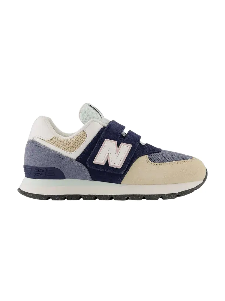 Кроссовки New Balance 574 Little Kid Wide 'Rugged Summer Brights' — изображение 1 из 1, темно-синий/бежевый