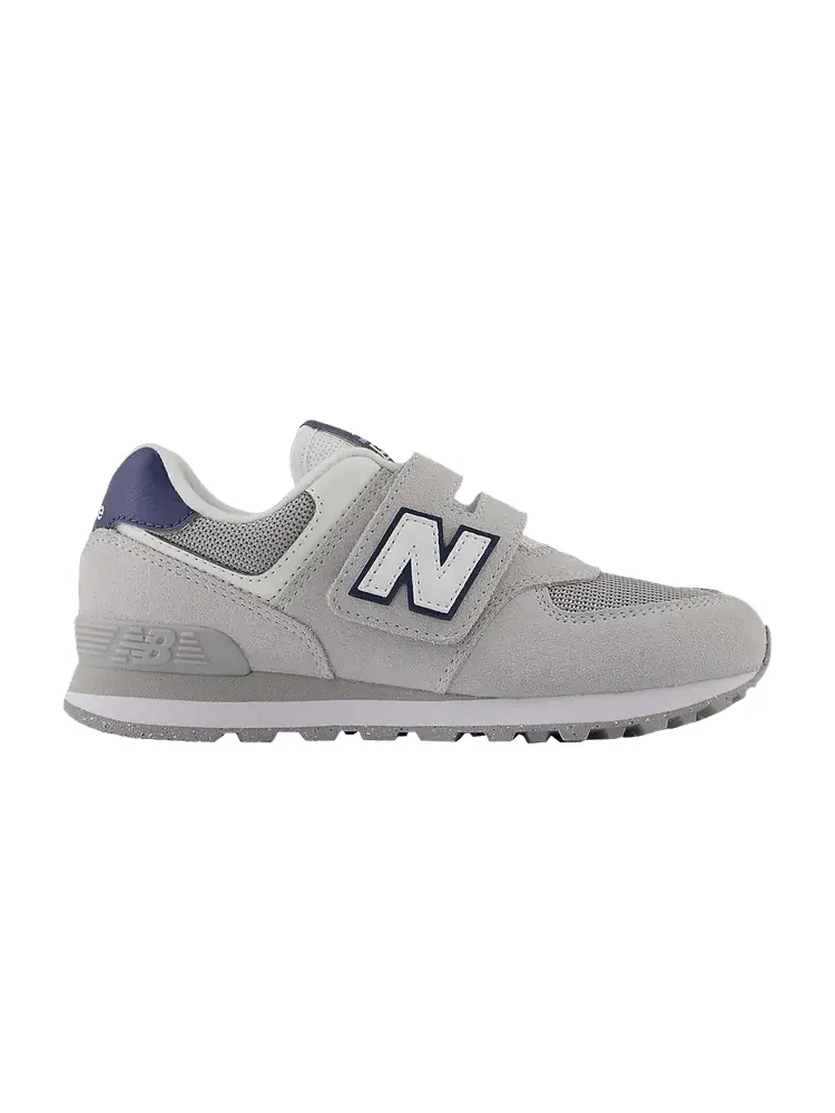 Кроссовки New Balance 574 Hook & Loop Little Kid Wide 'Brighton Grey Navy' — изображение 1 из 1, серый/темно-синий