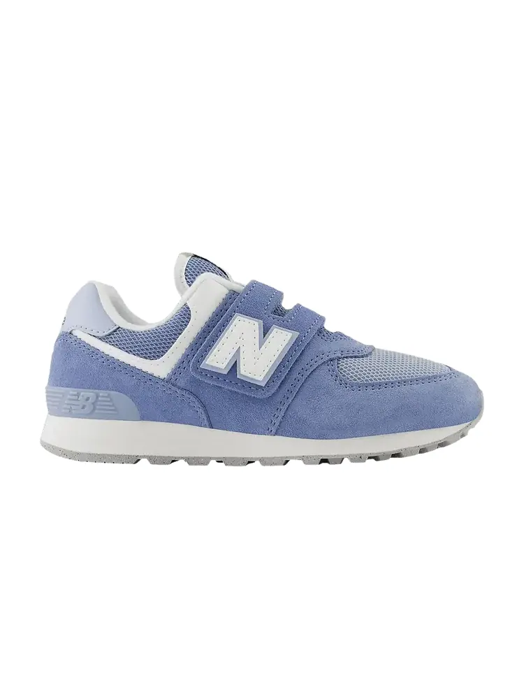 Кроссовки New Balance 574 Hook & Loop Little Kid Wide 'Mercury Blue' — изображение 1 из 1, синий/белый