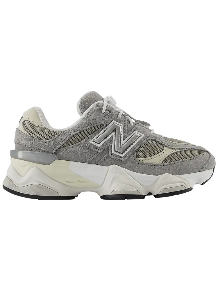Кроссовки New Balance 9060 Bungee Lace Little Kid 'Slate Grey Timberwolf' — изображение 1 из 1, серый