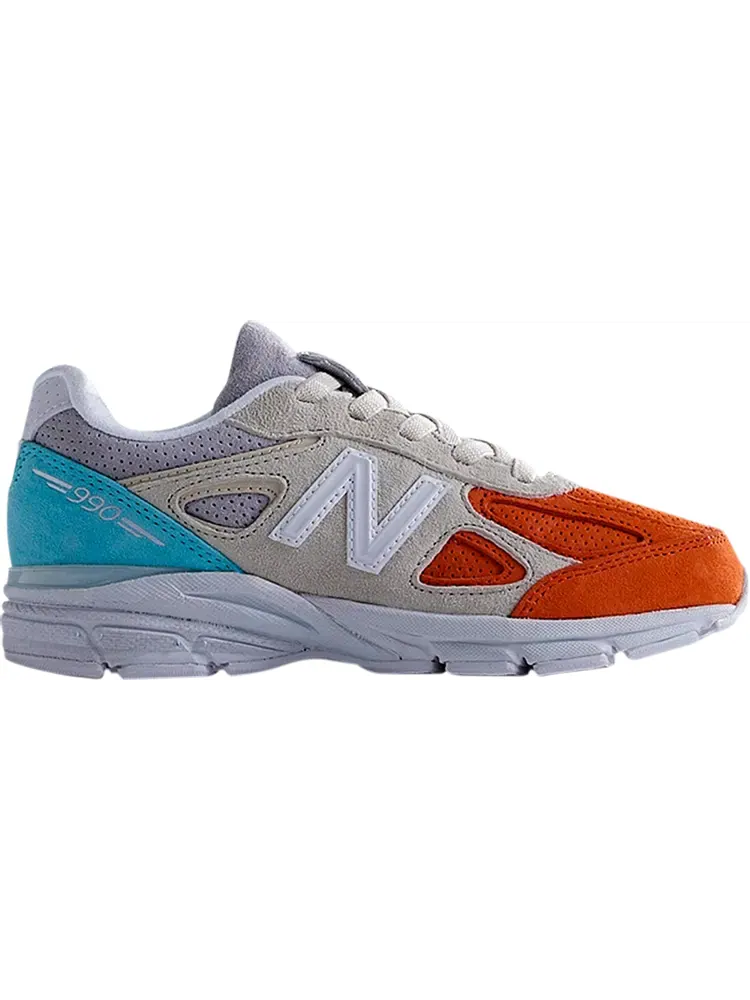 Кроссовки New Balance Kith x 990v4 Little Kid 'Cyclades' — изображение 1 из 1, мульти
