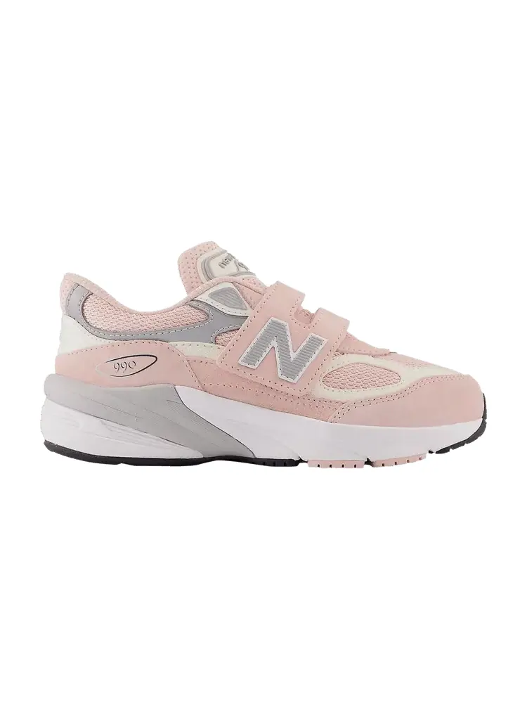 Кроссовки New Balance 990v6 Hook & Loop Little Kid 'Pink Haze' — изображение 1 из 1, розовый/белый